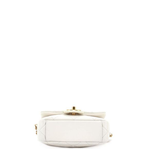 Chanel Twist Your Buttons Flap Bag Quilted Caviar Mini Neutral - Picture 5 of 7